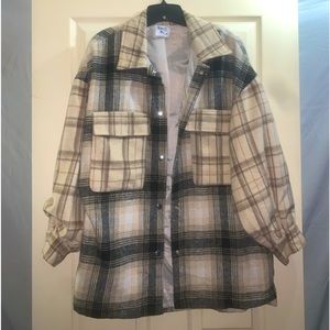 Oversized flannel jacket | small or med